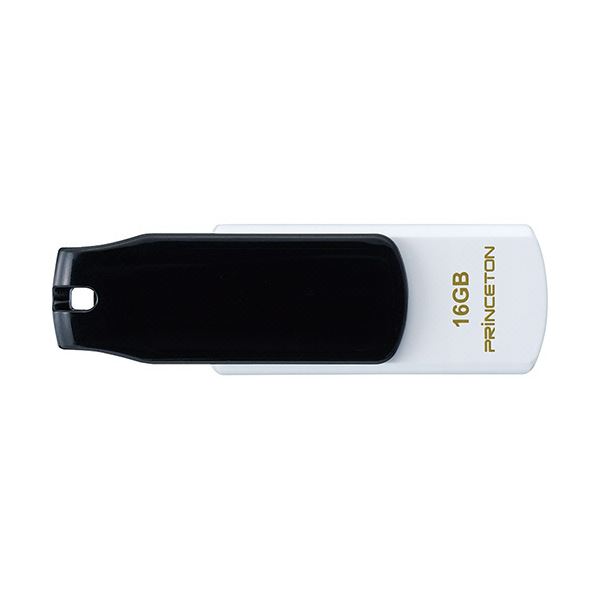 (まとめ）プリンストン USBフラッシュメモリーストラップ付き 16GB ブラック/ホワイト PFU-T3KT/16GBKA 1