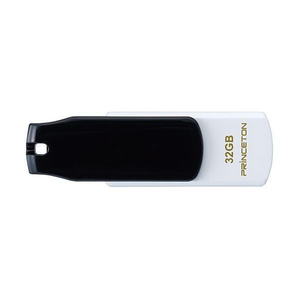 (まとめ）プリンストン USBフラッシュメモリーストラップ付き 32GB ブラック/ホワイト PFU-T3KT/32GBKA 1
