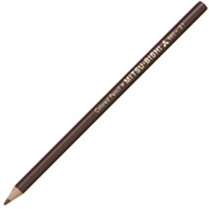 （まとめ）三菱鉛筆 色鉛筆 K880.21 茶 12本入 【×5セット】 送料無料！