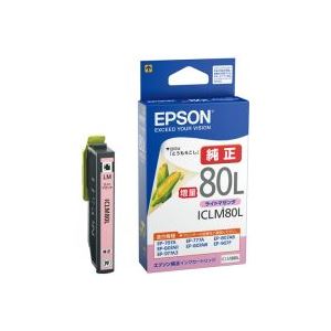 (業務用4セット) EPSON エプソン インクカートリッジ 純正 【ICLM80L】 ライトマゼンダ 送料無料！