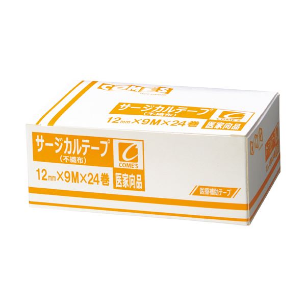 （まとめ）ヨック サージカルテープ 不織布タイプ12mm×9m 1箱(24巻)【×5セット】 送料無料！