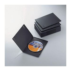 (まとめ)エレコム スリムDVDトールケース CCD-DVDS03BK【×10セット】 送料無料！