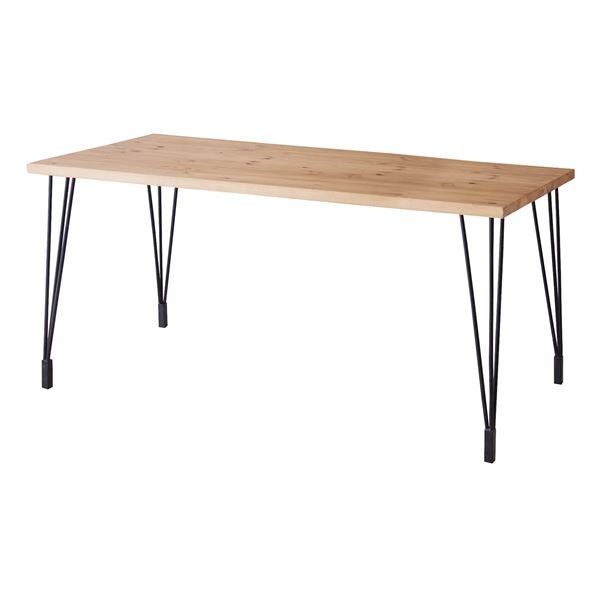 ダイニングテーブル リビングテーブル 幅150cm ミディアムブラウン 木製 アイアン LEIGHTON レイトン リビング ダ