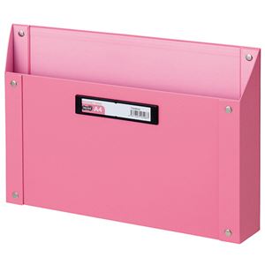 （まとめ） TANOSEE マグネットボックス（貼り表紙） A4サイズ ピンク 1個 【×4セット】 送料無料！