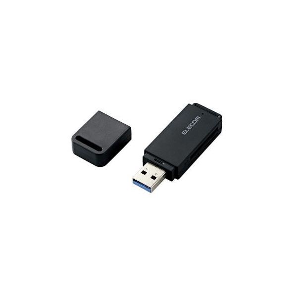 (まとめ)エレコム USB3.0高速メモリカードリーダ(スティックタイプ) MR3-D013SBK【×2セット】 送料無料！
