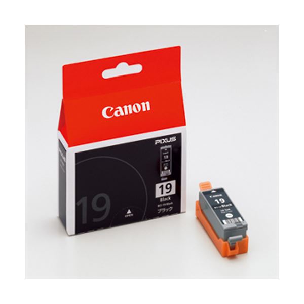 （まとめ） キヤノン Canon インクジェットカートリッジ BCI-19BK ブラック 1個入 【×3セット】 送料無料！