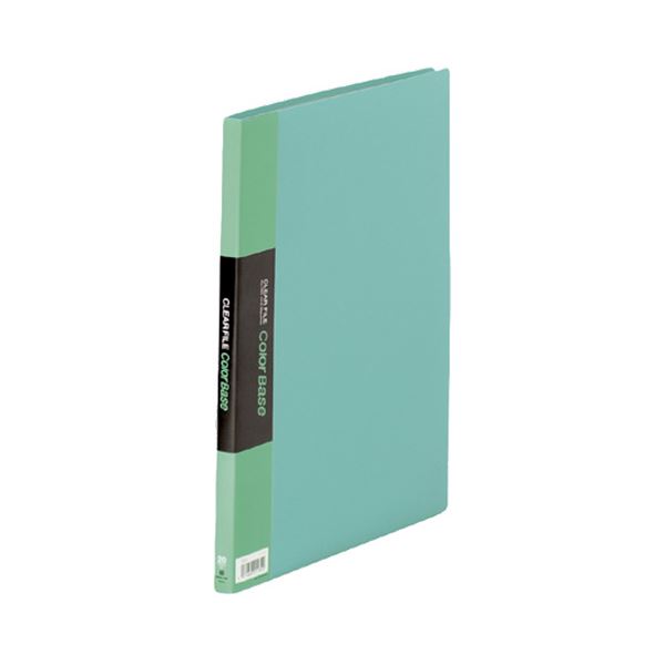 （まとめ） キングジム クリアファイル カラーベース A4タテ 20ポケット 背幅14mm 緑 132C 1冊 【×5セット】