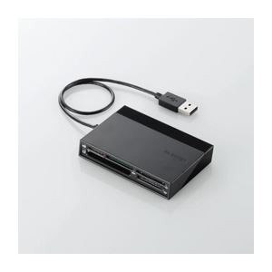 （まとめ）エレコム USBハブ付き48+5メディア対応カードリーダ MR-C24BK【×2セット】 送料無料！