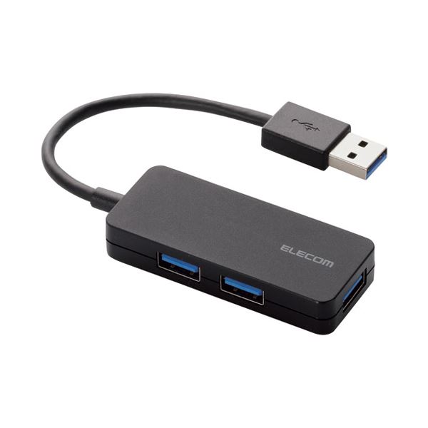 エレコム USBハブ3ポート3.0対応 U3H-K315BBK