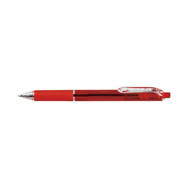 （まとめ）スマートバリュー ノック式ボールペン100本 H048J-RD-100赤（×3セット） 送料無料！