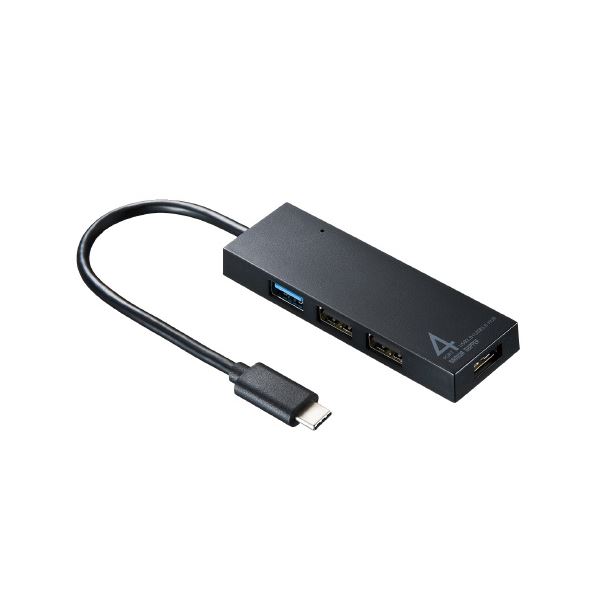 （まとめ）サンワサプライ USB Type Cコンボハブ USB-3TCH7BK【×10セット】 送料無料！