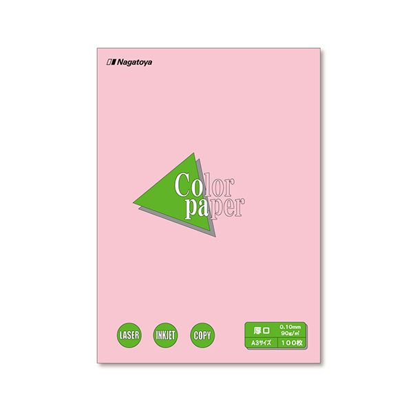 (まとめ) 長門屋商店 Color Paper A3 厚口 桃 ナ-1321 1冊（100枚） 【×10セット】 送料無料！