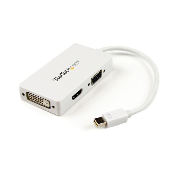 StarTech.com MiniDisplayPort接続トラベルA/Vアダプタ スリーインワン（3in1） MDP2VGDV