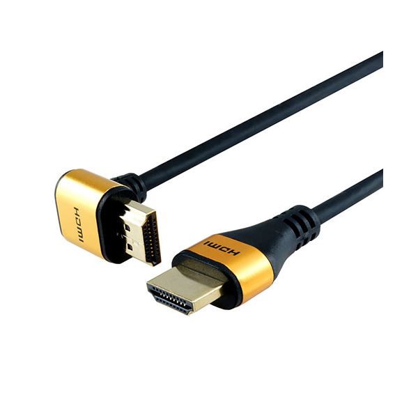 (まとめ) ホーリック HDMIケーブル L型270度 1.5m ゴールド HL15-569GD 【×2セット】 送料込！