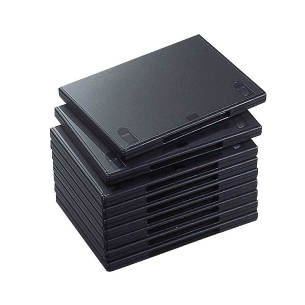 （まとめ）エレコム DVDトールケース 1枚収納ブラック CCD-DVD03BK 1パック(10枚)【×5セット】 送料無料！