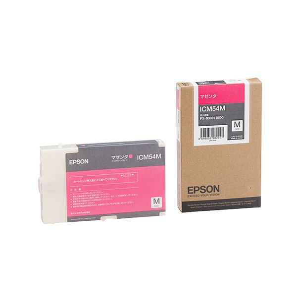 (まとめ) エプソン EPSON インクカートリッジ マゼンタ Mサイズ ICM54M 1個 【×10セット】 送料無料！