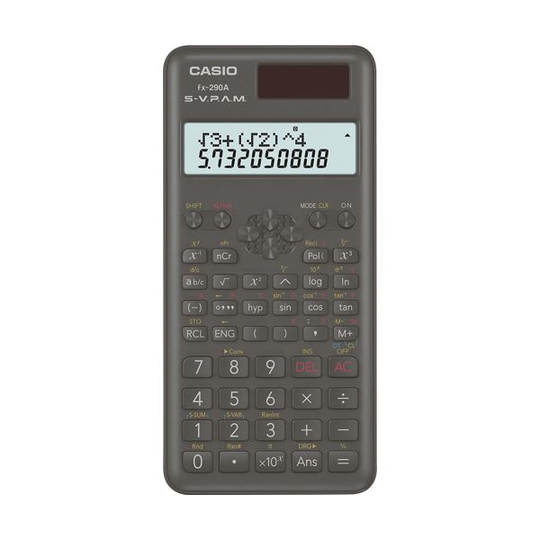 カシオ 関数電卓 10桁2行ハードケース付 FX-290A-N 1セット（3台） 送料無料！