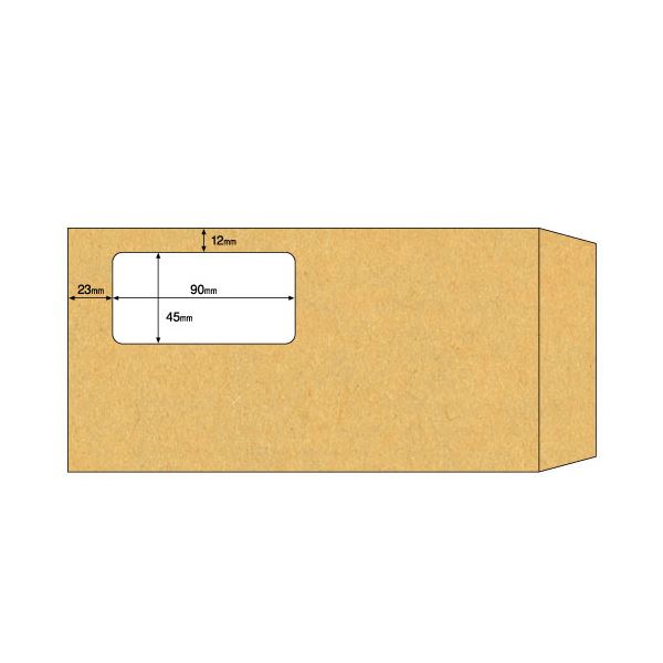 (まとめ) ヒサゴ 窓つき封筒 長形3号 クラフトMF06 1箱(200枚) 【×5セット】 送料無料！