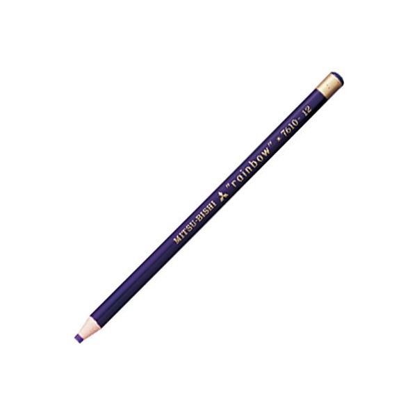 (まとめ) 三菱鉛筆 色鉛筆7610(水性ダーマトグラフ) 紫 K7610.12 1ダース(12本) 【×5セット】 送料無料！