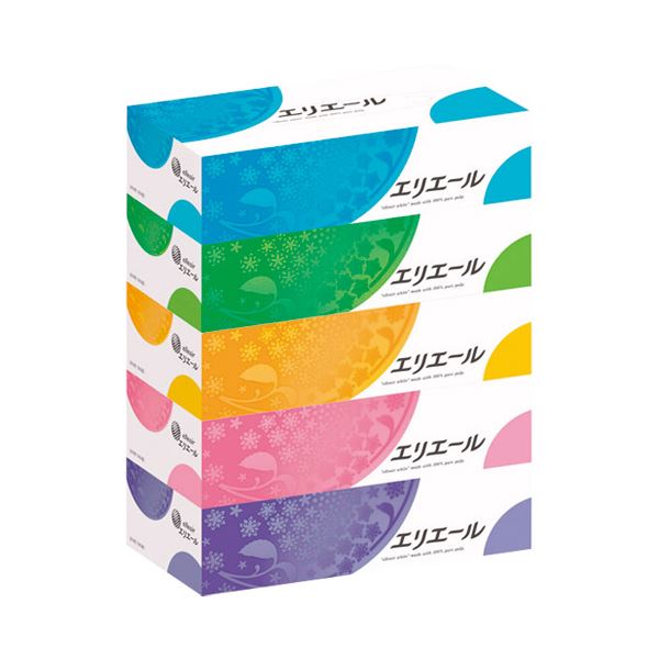 (まとめ) 大王製紙 エリエール ティッシュー 5箱 【×5セット】 送料無料！