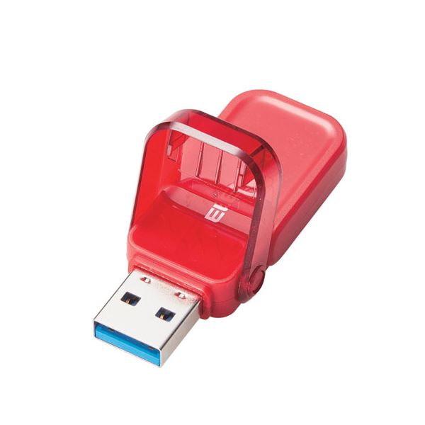 エレコム USBメモリー USB3.1（Gen1）対応 フリップキャップ式 32GB レッド MF-FCU3032GRD 送料込