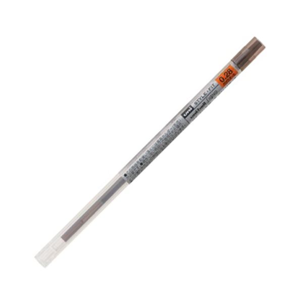 （まとめ） 三菱鉛筆 ゲルインクボールペンスタイルフィット 替芯 0.28mm ブラウンブラック UMR10928.22 1セッ