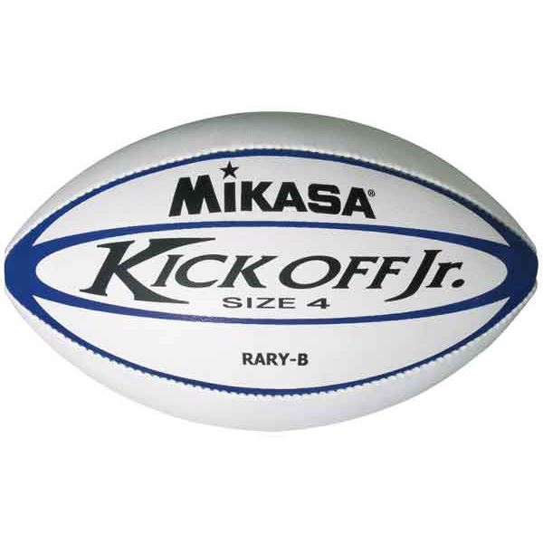 MIKASA（ミカサ）ラグビー ユースラグビーボール4号 ホワイト×ブルー 【RARYB】 送料無料！