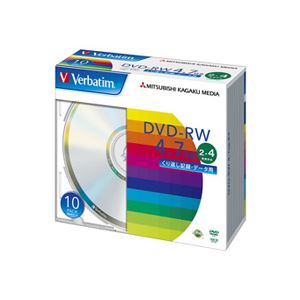 （まとめ）バーベイタム データ用DVD-RW4.7GB 4倍速 ブランドシルバー 5mmスリムケース DHW47Y10V1 1パ