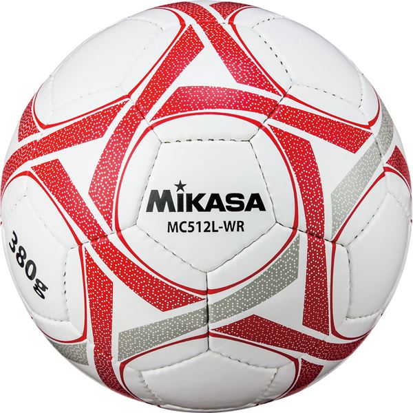 MIKASA（ミカサ）サッカーボール軽量5号球 一般用・シニア（60歳以上）向き ホワイトレッド【MC512LWR】 送料無料！