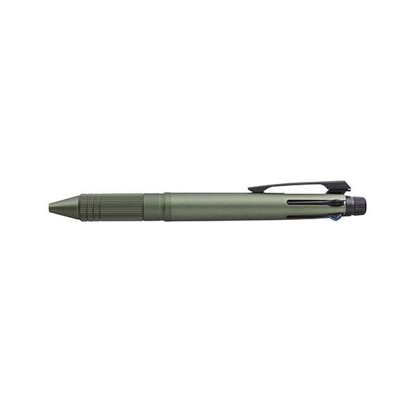 （まとめ） 三菱鉛筆 ジェットストリーム4＆1 メタル 4色ボールペン0.5mm（黒・赤・青・緑）+シャープ0.5mm ダークグ
