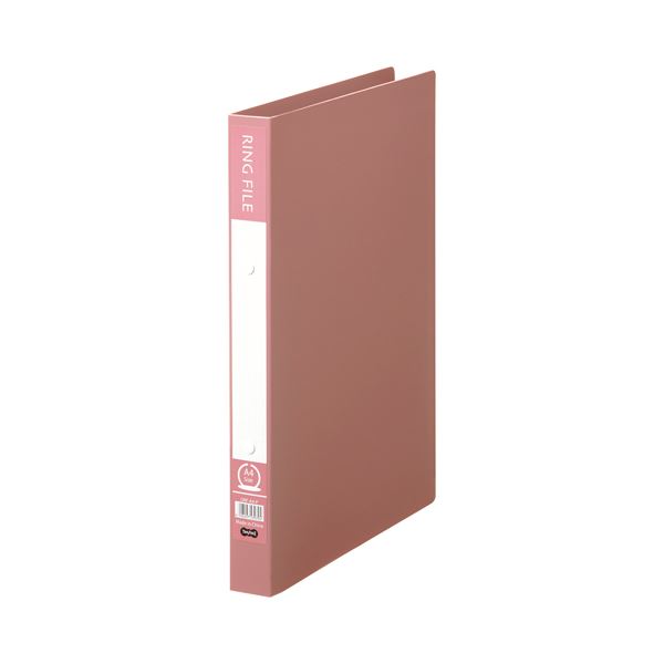 (まとめ) TANOSEE リングファイル（再生PP表紙） A4タテ 2穴 200枚収容 背幅30mm ピンク 1冊 【×30